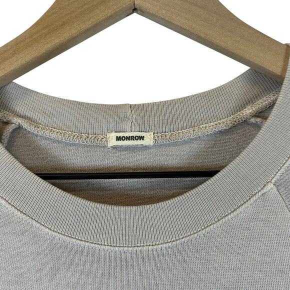 MONROW Layered Look Terry cloth with Button down shirt round hem Dress Size S - Picture 7 of 8